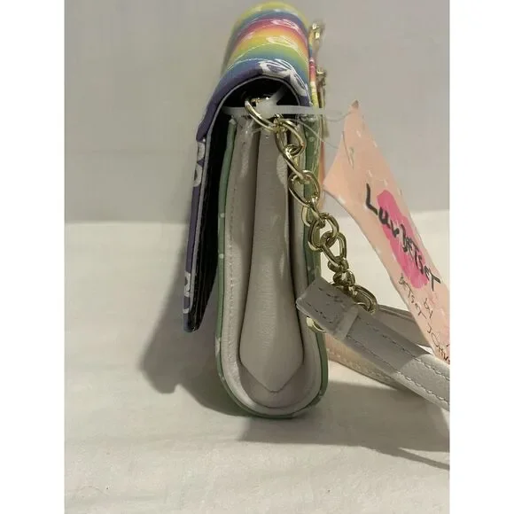 Luv Betsey By Betsey Johnson White Multicolor Crossbody Purse With Coin Pouch - Picture 6 of 9